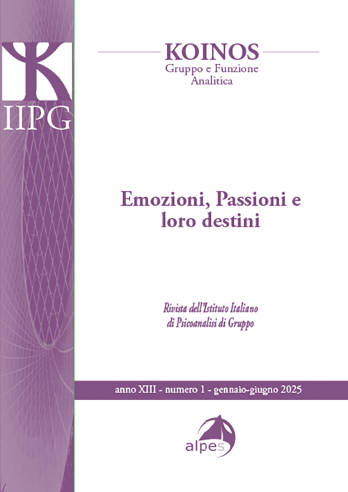 KOINOS
Emozioni, passioni e loro destini
XIII n. 1 - 2025